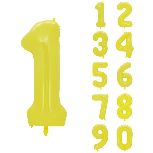YFHVJTKO 40 Inch Number 1 Foil Yellow Balloons 1st Celebration