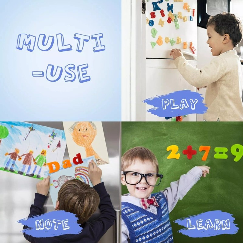 LovesTown 104 PCS Magnetic Letters Numbers Alphabet ABC 123 Fridge
