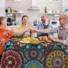 iEvery Boho Style Rectangular Mandala Garden Tablecloths for Outdoor Polyester