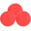 Pyrex Bundle - 3 Items: 7201-PC 4-Cup Red Plastic Food