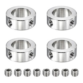 MECCANIXITY 2pcs Stainless Steel Shaft Collar, 25mm(1") ID 40mm(1 9/16") OD 16mm(5/8") Thickness Dual Hole Bore Shaft Locking Collars for Gearbox Assemblies, Machine Tools
