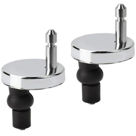 2Pcs Toilet Seat Fixings Kit Quick Release Toilet Seat Fittings, toilet seat hinges replacement Universal Soft Close Hinges Replacement for Toilet Blind Holes Stainless Steel WC Top Fixing Brackets wi