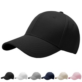 Kugooyi Cap, Large Size Hat, Men's, Women's, Baseball Cap (Certified Organization UPF50+ Measurement Passed), Unisex (100% Cotton), Plain, Simple, Stylish, Brim Length, Popular, Casual, Running,