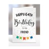 64th birthday card for friend, gifts for girl, boy, girls,