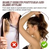 2pcs Slick Back Hair Brushes, Soft Boar Bristle Brush Wood