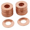 20pcs M8 Flat Washer Copper Sealing Ring, 8mm ID 18mm