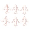 80pcs Airplane Shaped Paper Clips Rose Gold Prevent Rust Plane