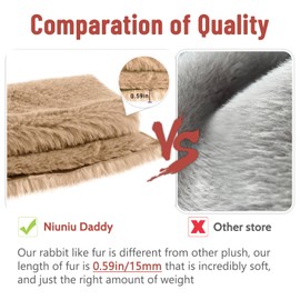 Niuniu Daddy 20" | 3.3 Pound Bunny Weighted Stuffed Animals for Kids Adults, Soft Rabbit Plush Animal Calming Toys for Sleeping, Cute Body Pillow for Presents Birthday Christmas Holiday Easter Gifts