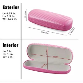 Lbi Hard Shell Eyeglass Case Clamshell Fits Large Frame Glasses Sunglasses for...