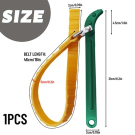 Oil Filter Wrench Rubber, Hillylolly Band Wrench Rubber, Belt Wrench, Small, Oil Filter Band Wrench Ratchet, Universal Rubber Pipe Wrench for Pipes, Glass Opener, Oil Filter, Shower Heads