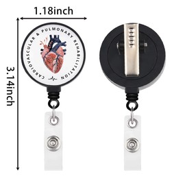 Lywjyb Birdgot Pulmonologist Badge Reel Respiratory Therapist Gift Cardiac Nurse Doctor Merch Heart Surgeon Gift (Cardio Badge CA)