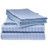 Italian Striped 4PC King Sheet Set, Light Blue