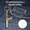 100Pcs Gold Keychain Ring Set,Splits Key Ring Hoops with Chain