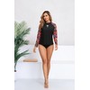 Halcurt Women's Long Sleeve Rash Guard Swim Top UPF50+ SPF