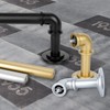 OLV 2 Pack Black Industrial Curtain Rods for Windows 48