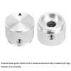 sourcing map 2 Pcs Aluminium Potentiometer Knobs, 1/4"(6.4mm) IDx7/8"(20mm) ODx5/8"(15.5mm)