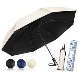 YOIIYO Folding Umbrella, One-touch Automatic Open/Close, Folding Umbrella, Large Size, For Both Sunny and Rainy Weather, Durable, Lightweight, 8 Ribs, Strong Wind, Compatible with Heavy Rain, UV
