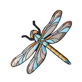 3.5" Embroidered Dragonfly Iron On Patch | Decorative Dragonfly Insect Applique Iron On/Sew On Patches for Clothing, Hats, Backpacks, Clothes, Jacket