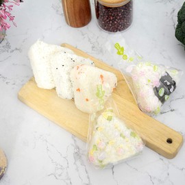 Onigiri Mould Triangle Set, Onigiri Mold 2 PCS + 100 Disposable Onigiri Wrappers, DIY Press Rice Ball Maker Sushi Kit