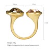 Melhill Antiqued Crystal Ring for Women Rhinestones Gemstones 18k Gold-Plated