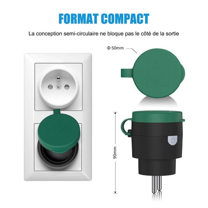 SURNICE Mini Outdoor Programmable Sockets IP44 Range 40M 2300W 2