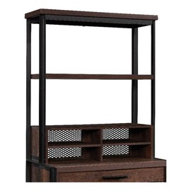 Sauder Briarbrook Engineered Wood and Metal Utility Hutch in Barrel Oak