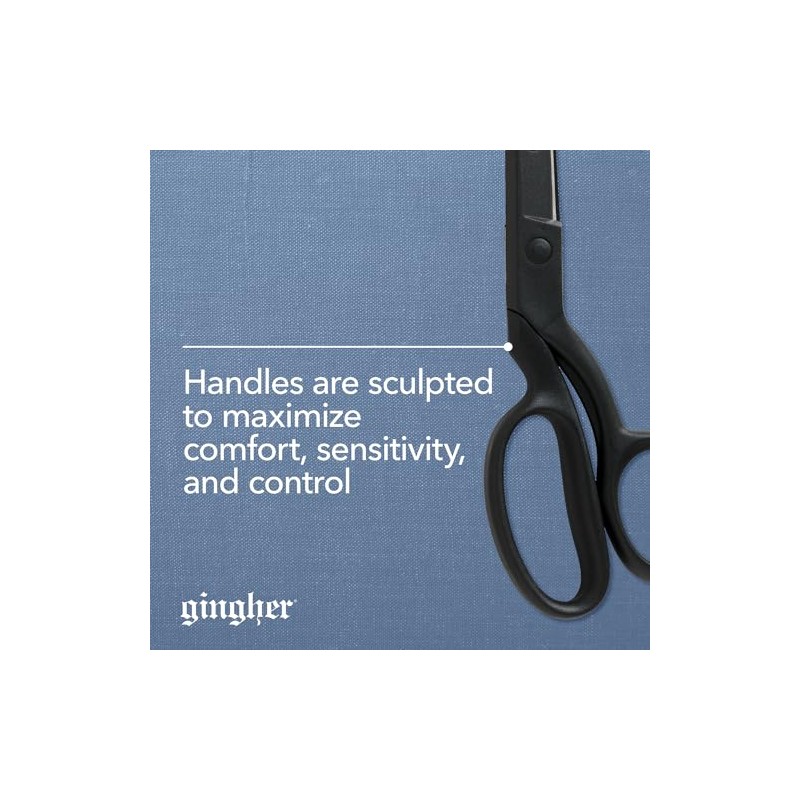 Gingher Tijeras de mango doblado de peso pluma, tijeras de