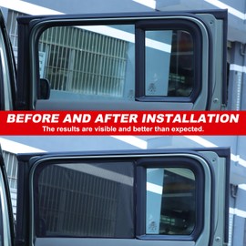Rear Window Sun Shades Compatible with Land Rover Defender 90 110 130 2020-2025+, Rear Car Side Window Screen Mesh Cover