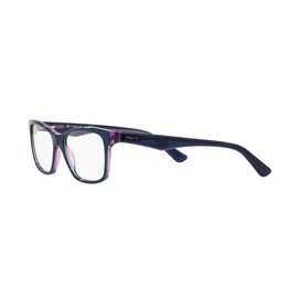 Vogue Eyewear Women's VO2787 Square Prescription Eyeglass Frames, Top Transparent Green/Violet/Demo Lens, 51 mm