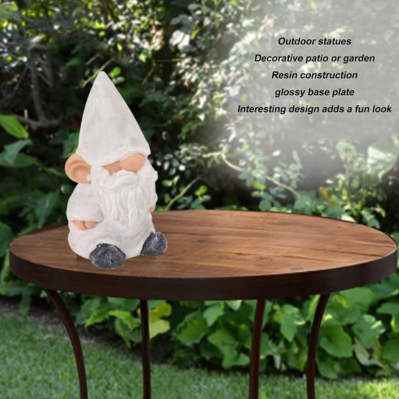 Garden Gnome Resin Structure Stable Bottom Retro Style Gnome Figurine