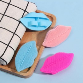 OATIPHO Lip Scrub Brush, 3pcs Exfoliating Lip Brush, Silicone Face Wash Scrubber Lip for Men Women, Lip Scrubber and Lip Exfoliating Brush Tool, Silicone Lip Brush Smoother and Fuller Lip Appearance