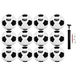 biggz (12 Pack Premium Classic Soccer Ball Size 5 Bulk Wholesale