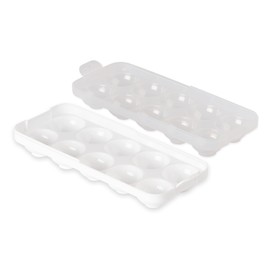 Maximex Egg Safe Stackable Set of 2 - Stackable Egg Lid Boxes, Polypropylene, 26 x 7 x 11 cm, Transparent