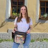 Sunsa Women's Canvas & Leather Shoulder Bag with Multiple Compartments,