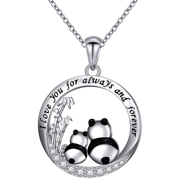 Panda Gifts Necklace for Women Girls Panda Necklaces for Mom Mother Mother's Day Birthday Gift for Wife Daughter Panda Pendant Necklace for Girlfriend Sisters Pandas Jewelry