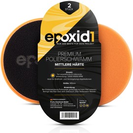 epoxid1® Polishing Pad - Set of 2 | 145 mm | Polishing Sponge for Polishing Epoxy Resin, Resin Resin & Co | Polishing Disc for Polishing Machine & Eccentric