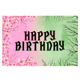 SAVITA Hexen-Geburtstagsbanner, 150 x 100cm Rosa und Grün Happy Birthday-Hintergrund für Mädchen Frauen Prinzessin Fantasy-Thema Hexenparty-Zubehör Dekorationen Foto-Requisiten