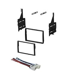 ASC Car Stereo Dash Install Kit and Wire Harness for Installing a Double Din Radio for 2005 2006 Nissan Altima