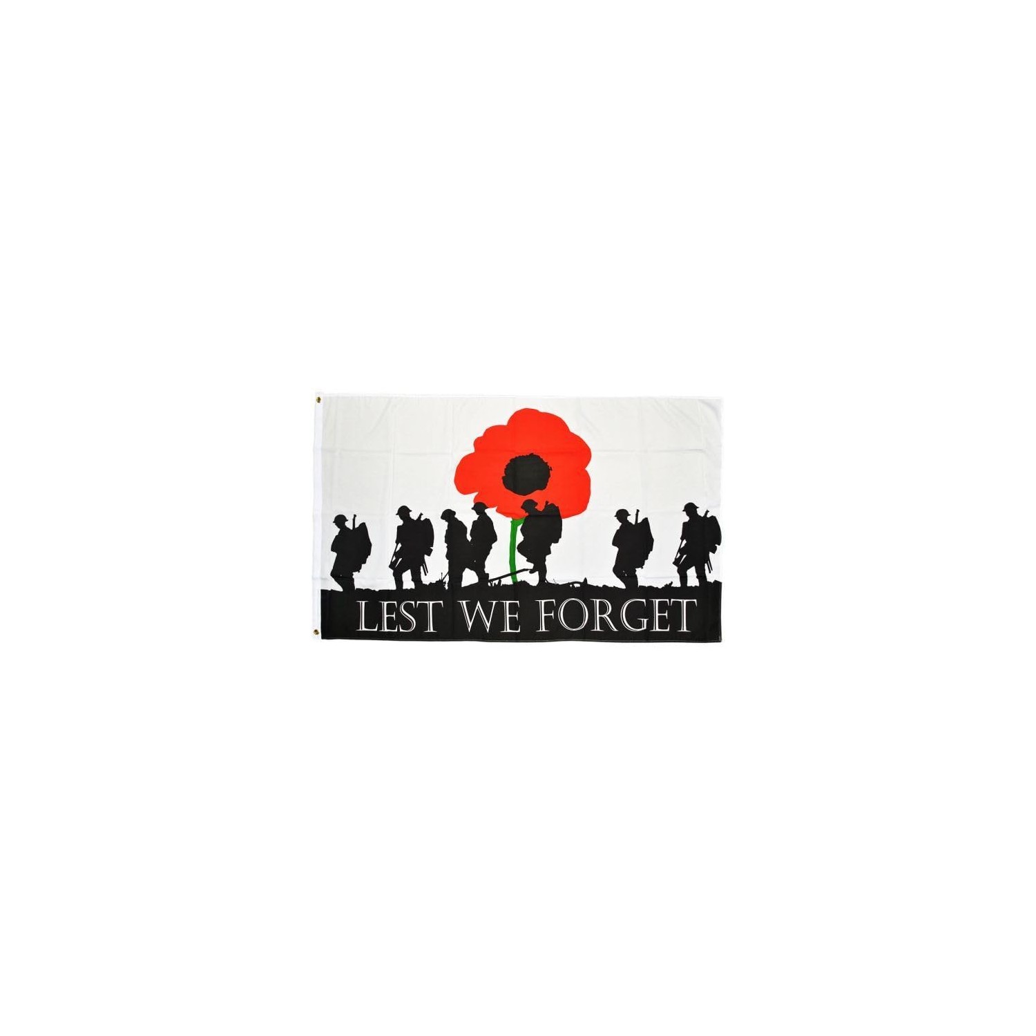 Flagmax Lest we forget army Flag 5ft x 3ft (90cm x 150cm) Remembrance ...
