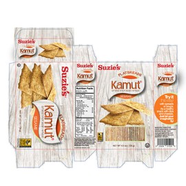 Suzie's Flatbread, Kamut Sesame, Low Fat, 4.5-Ounce Boxes (Pack of 12)