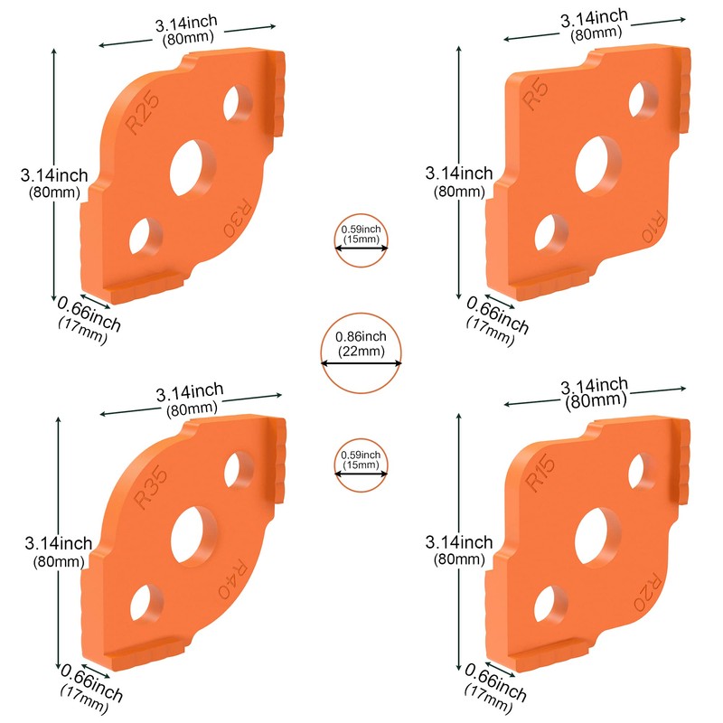 Radius Quick Jig,Router Jig,Radius Jig,Router Templates for Woodworking, ABS+High Hardness