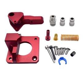 CR-10S Extruder Dual Gear Aluminum Alloy Extruder Upgraded Replacement All Metal Extruder Feeder Drive for Ender-3, Tornado, Original Red Printer