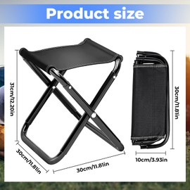 Healife Falthocker, klappbarer hocker Outdoor, Campinghocker klappbar für Garten, Strand und Reisen - Leicht & kompakt mit aufbewahrungsbeutel - Campingstuhl, Klapphocker Camping (2)