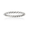 Ross-Simons 18kt White Gold Roped Ring. Size 7