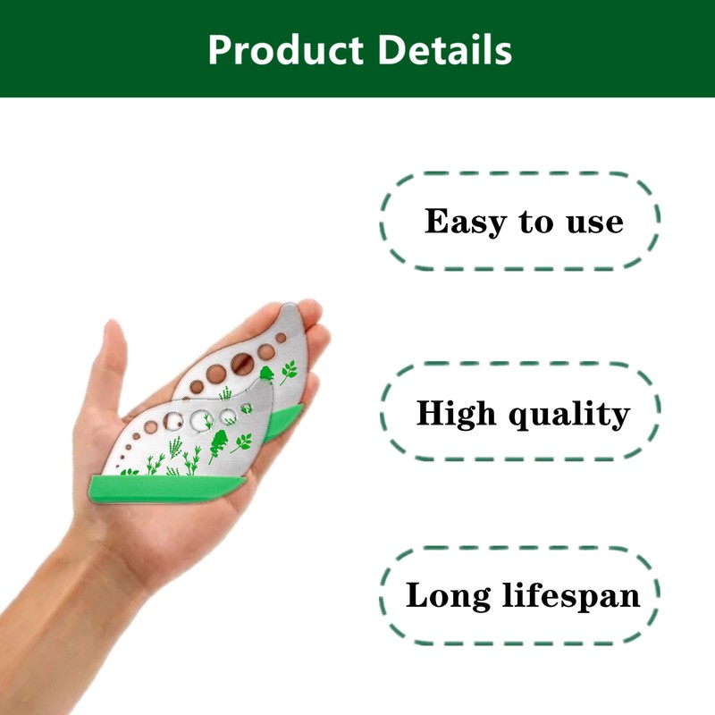 2 Pack Herb Stripper Professional Herb Chopper 9 Hole Stainless