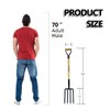 FORCOLID Garden Fork, 4-Tine Spading Digging Fork, Pitch Fork-45Inch, Forged