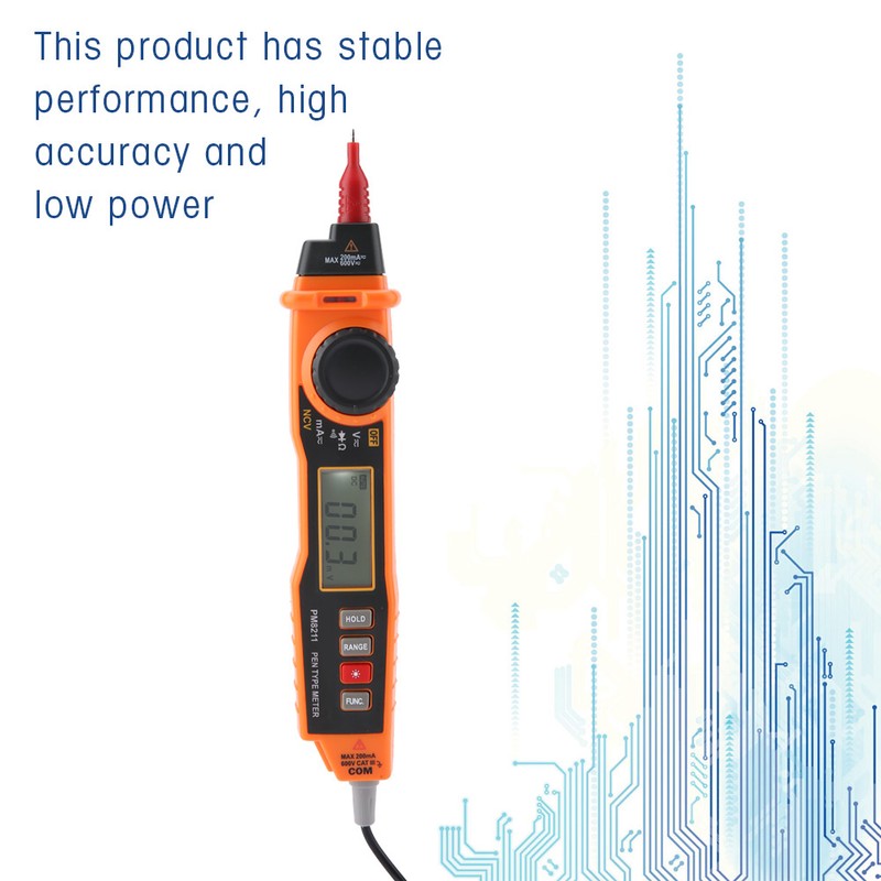 PEAKMETER PM8211 No contact Handheld Electric Digital Voltage Tester Multimeter