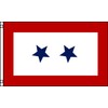 Blue Star Service Flag (2 Star) 3x5ft Poly