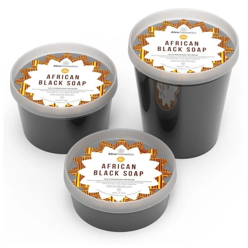 Pasta de jabón negro africano crudo orgánico puro para cuerpo