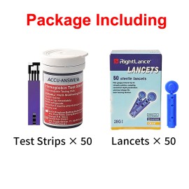 Unbranded 50Pcs HB01Accu Answer iSaw Blood Hemoglobin Test Strips & Needle for LBM-01